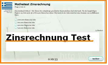 Online Test Zinsrechnung